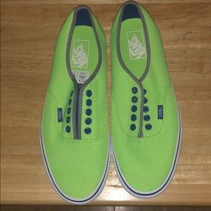 Brand new! Authentic lime green vans 9.5